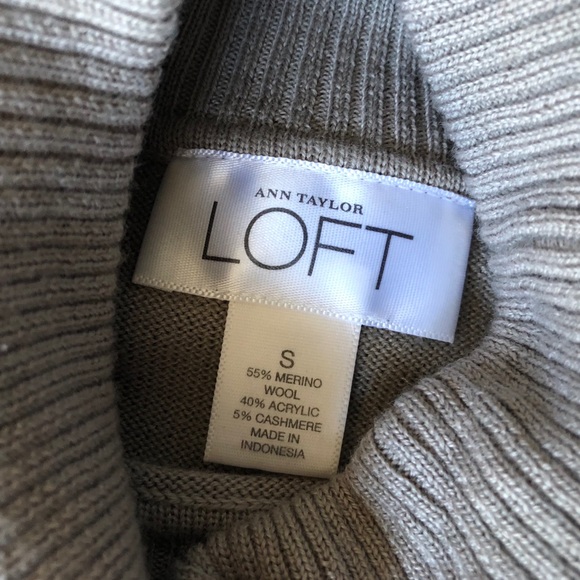 Loft Merino Wool & Cashmere Turtleneck (SM-Size 4) - Picture 6 of 7